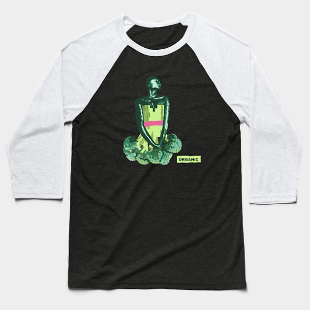 Broccoli Lady Baseball T-Shirt by udara